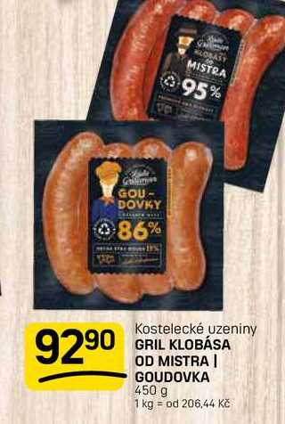 GRIL KLOBÁSA OD MISTRA | GOUDOVKA 450 g 