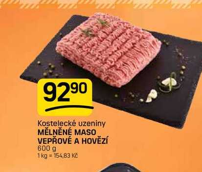 MĚLNĚNÉ MASO VEPŘOVÉ A HOVĚZÍ 600 g 