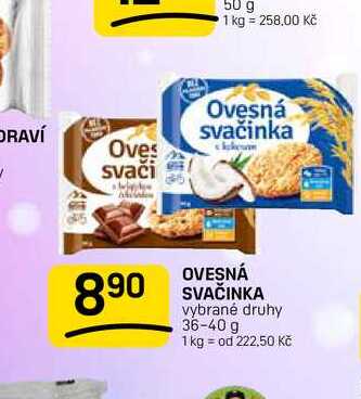 OVESNÁ SVAČINKA vybrané druhy 36-40 g