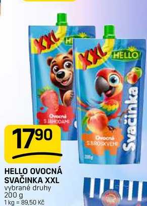 HELLO OVOCNÁ SVAČINKA XXL vybrané druhy 200 g 