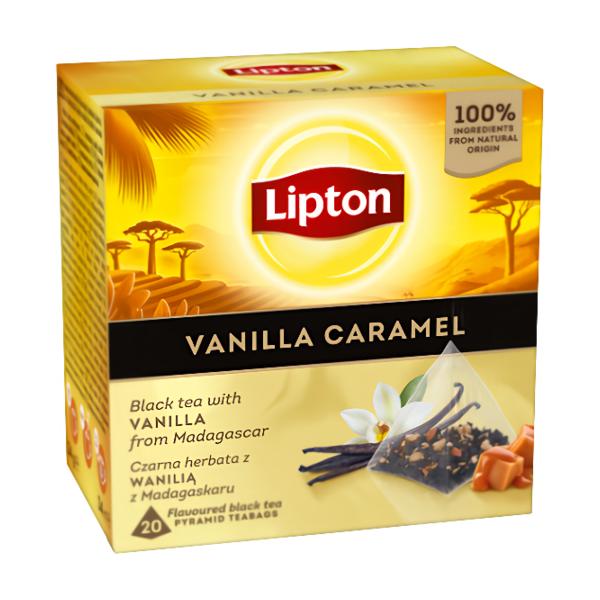 Lipton Black Vanilla Caramel Pyramid 20 sáčků x1,7g