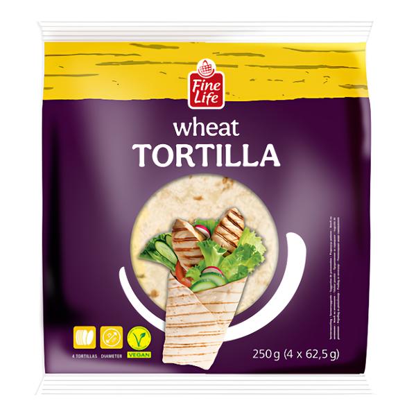 Fine Life Tortilla 25 cm, 4 x 62,5 g