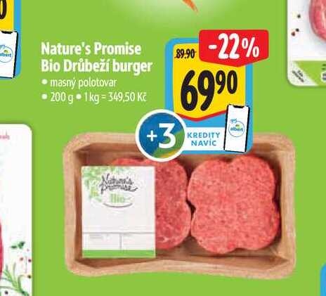 Nature's Promise Bio Drůbeží burger  200 g