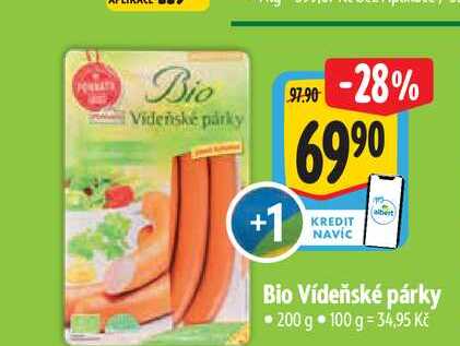   Bio Vídeňské párky 200 g  