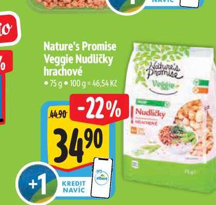   Nature's Promise Veggie Nudličky hrachové 75 g  
