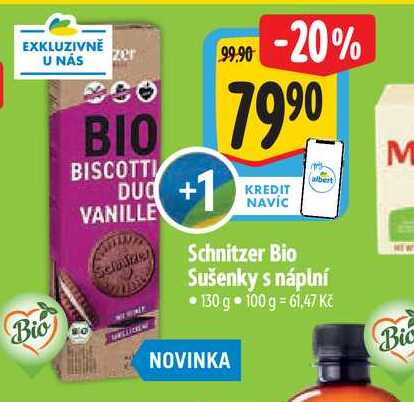  Schnitzer Bio Sušenky s náplní 130 g 