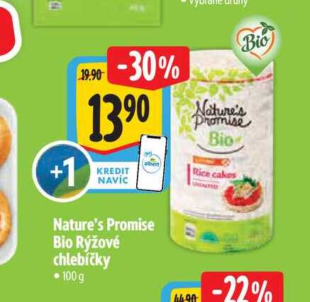   Nature's Promise Bio Rýžové chlebíčky  100g  
