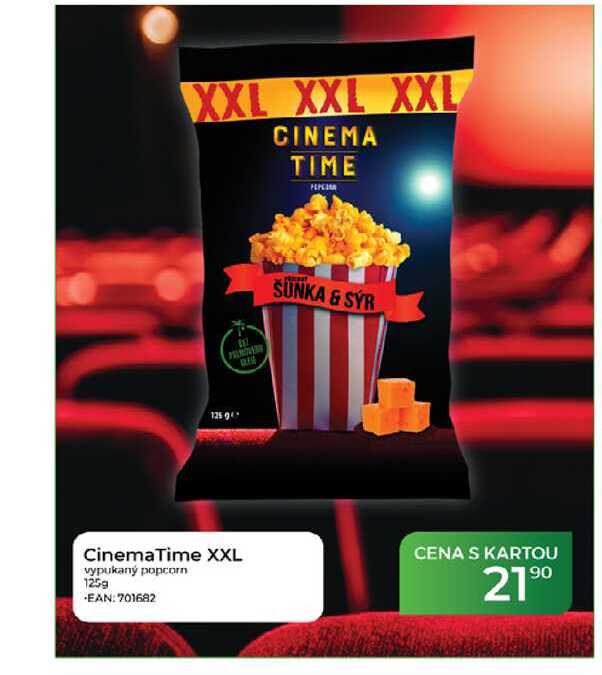 CinemaTime XXL vypukaný popcorn 125 g