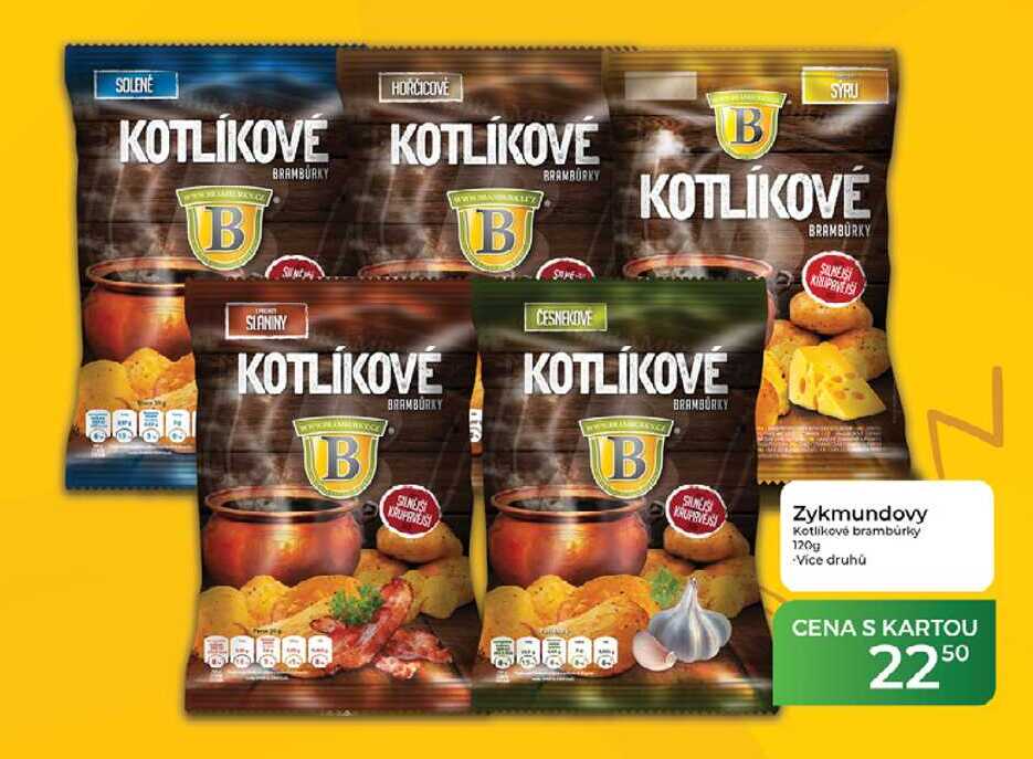 Zykmundovy Kotlíkové brambůrky 120g 