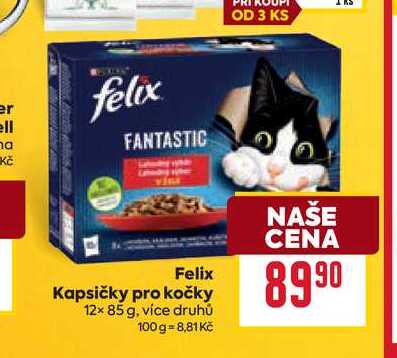 Felix Kapsičky pro kočky 12x 85 g