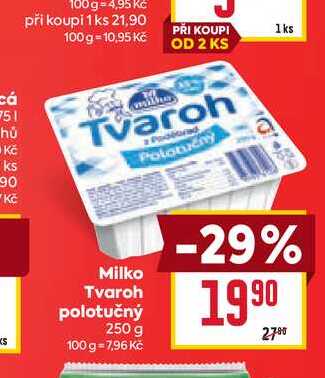 Milko Tvaroh polotučný 250 g