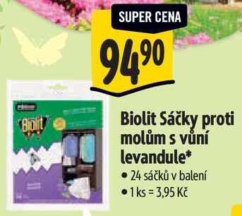 Biolit Sáčky proti molům s vůní levandule, 24 sáčků