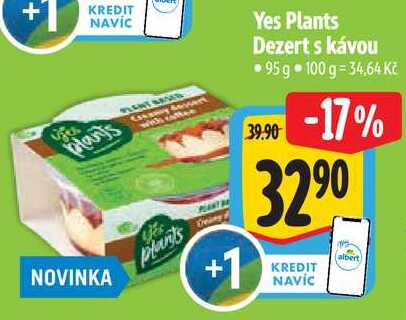 Yes Plants Dezert s kávou, 95 g 