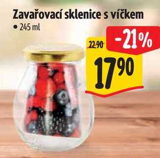 Zavařovací sklenice s víčkem