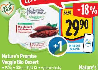 Nature's Promise Veggie Bio Dezert, 150 g  