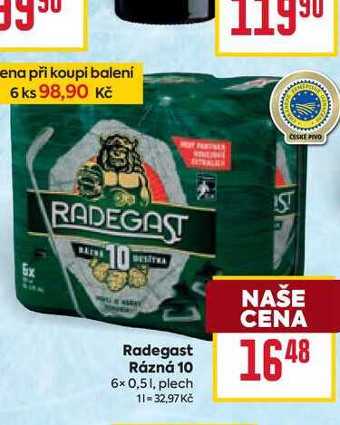 Radegast Rázná 10 6x0,51, plech 