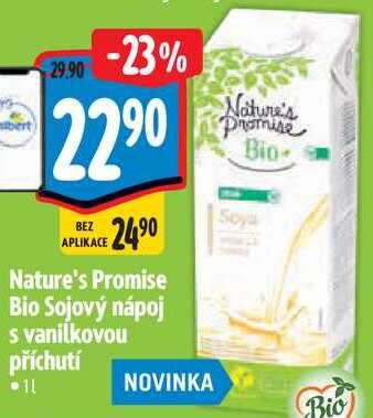 Nature's Promise Bio Sojový nápoj s vanilkovou příchutí, 1 l