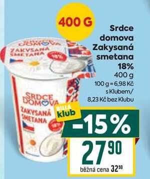 Srdce domova Zakysaná smetana 18% 400 g