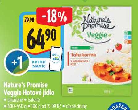 Nature's Promise Veggie Hotové jídlo, 400-430 g   