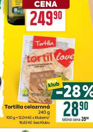 Tortilla celozrnná 240 g 