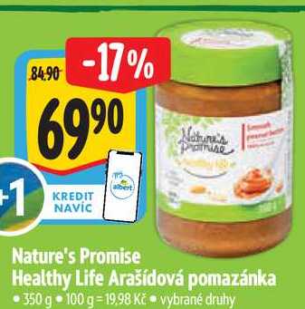 Nature's Promise Healthy Life Arašídová pomazánka, 350 g 