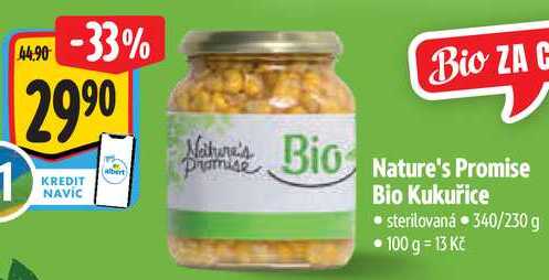 Nature's Promise Bio Kukuřice, 340/230 g 