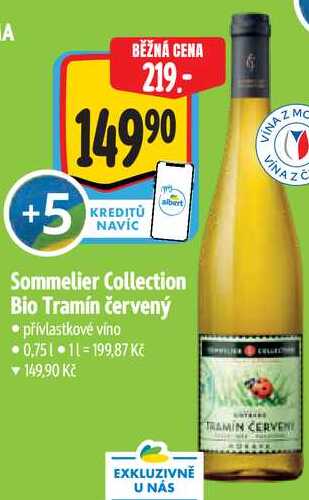 Sommelier Collection Bio Tramín červený, 0,75 l