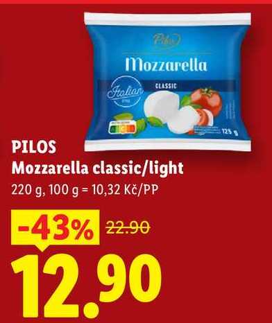 PILOS Mozzarella classic/light, 220 g