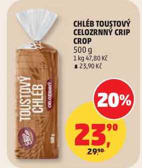 CHLÉB TOUSTOVÝ CELOZRNNÝ CRIP CROP, 500 g 