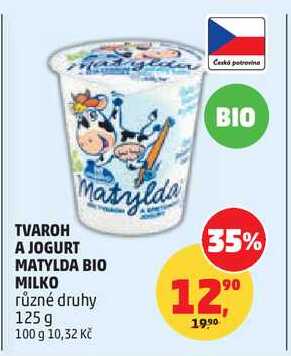  MATYLDA BIO MILKO různé druhy, 125 g 