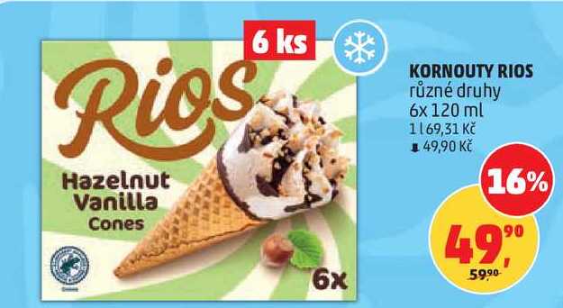 KORNOUTY RIOS různé druhy, 6x 120 ml  