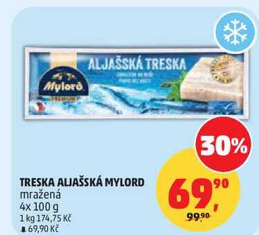 TRESKA ALJAŠSKÁ MYLORD mražená, 4x 100 g  