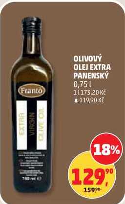 OLIVOVÝ OLEJ EXTRA PANENSKÝ, 0,75 l