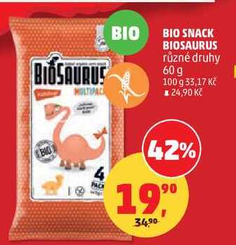 BioSaurus kukuřičné křupky, 60 g