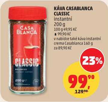 KÁVA CASABLANCA CLASSIC instantní, 200 g 