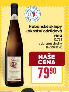 Habánské sklepy Jakostní odrůdová vína 0,75l