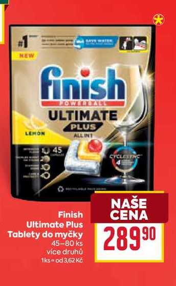 Finish Ultimate Plus Tablety do myčky 45-80 ks 