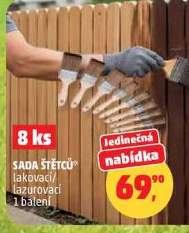 SADA ŠTĚTCŮ nabídka lakovací lazurovací, 1 balení 