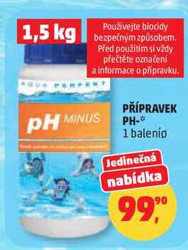 PŘÍPRAVEK PH-, 1 balení 