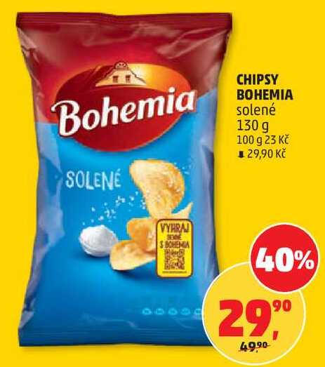 CHIPSY BOHEMIA solené, 130 g  