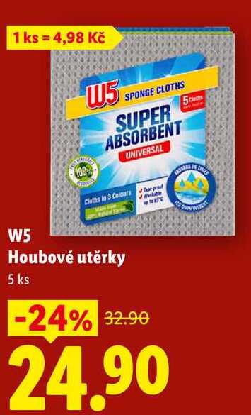 W5 Houbové utěrky, 5 ks 