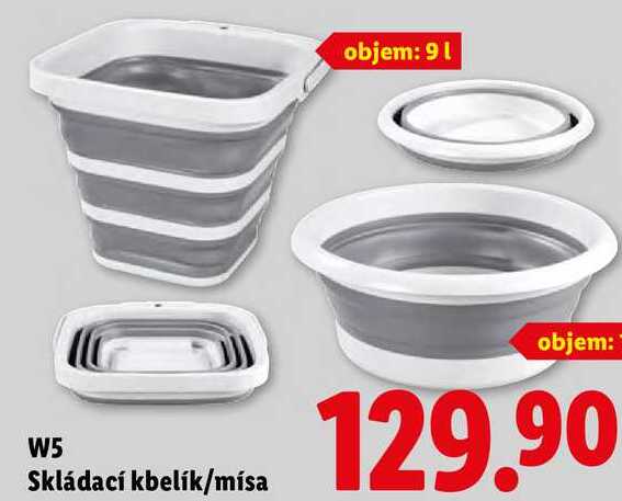 W5 Skládací kbelík/mísa  