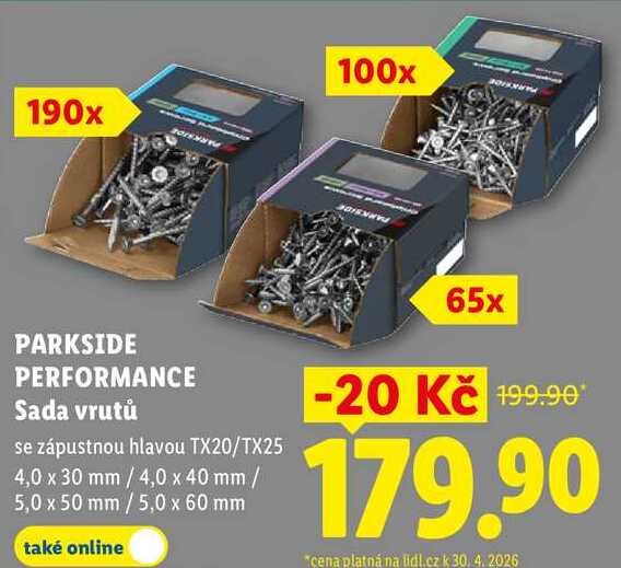 PARKSIDE PERFORMANCE Sada vrutů  