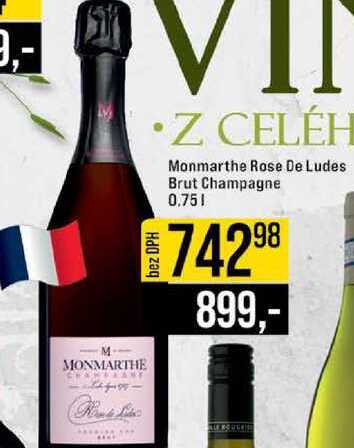 Monmarthe Rose De Ludes Brut Champagne 0.75l