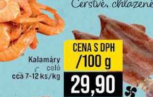 Kalamȧry celé cca 7-12 ks 100g