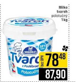 Milko tvaroh polotučný 1kg
