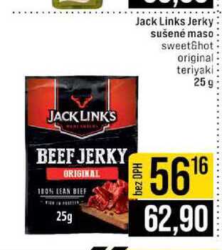 Jack Links Jerky sušené maso sweet&hot original teriyaki 25g