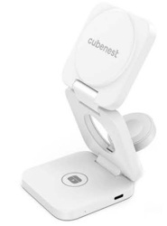 Bezdrátová nabíječka Cubenest E310 3v1 s MagSafe (E310WT) bílá