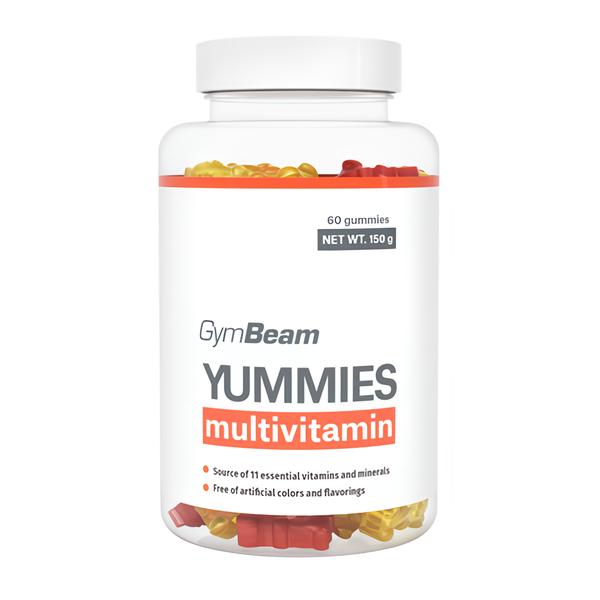 GymBeam Multivitamín Yummies - pomeranč, citron, třešeň, 60 kapslí