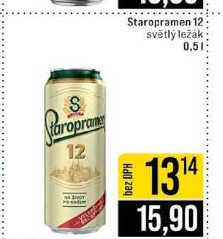 Staropramen 12 světlý ležák 0,5l